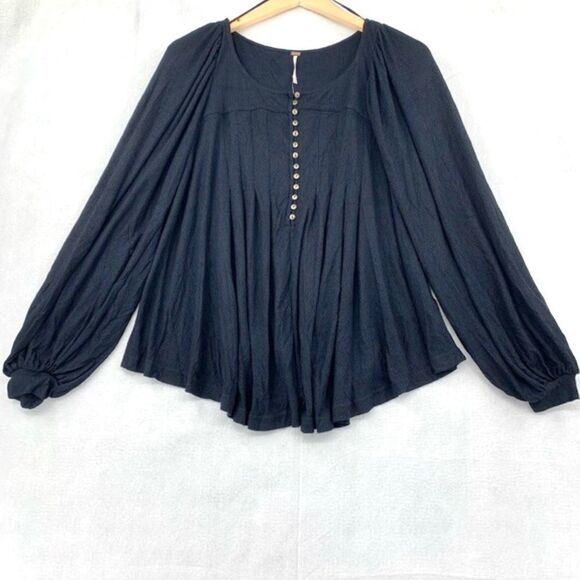 -Free People Puff Sleeve Top NWT S - Picture 1 of 12